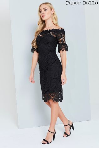 Paper Dolls Crochet Lace Midi Dress